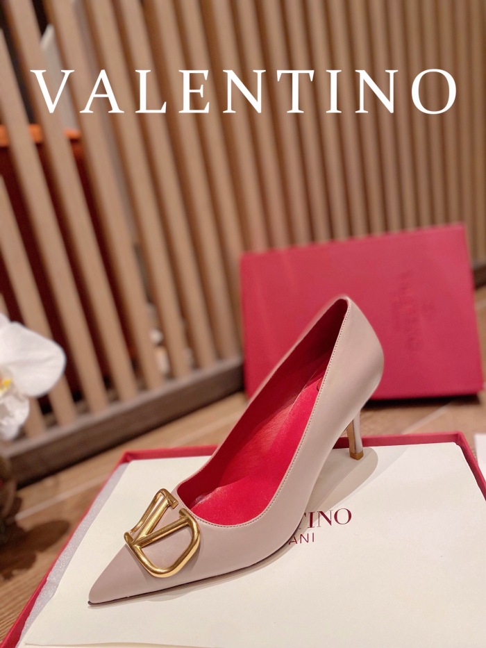 Valentino Vlogo Signature Calfskin Slingback Pumps Size 35-41 4-Color
