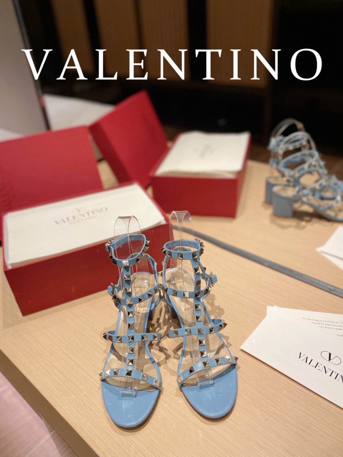 Valentino Rockstud Calfskin Ankle Strap Pumps Size 35-41 6-Color