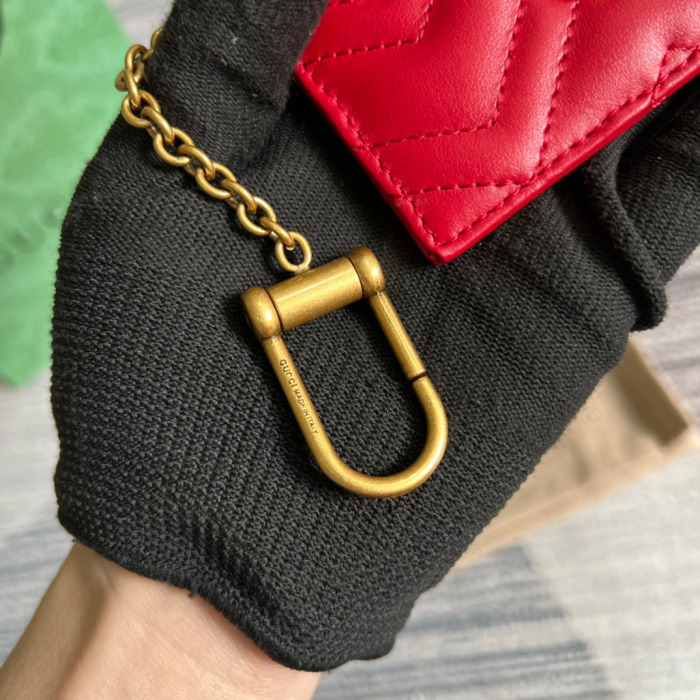 Gucci GG Marmont keychain wallet Size 10*7.5*1cm Style: 627064