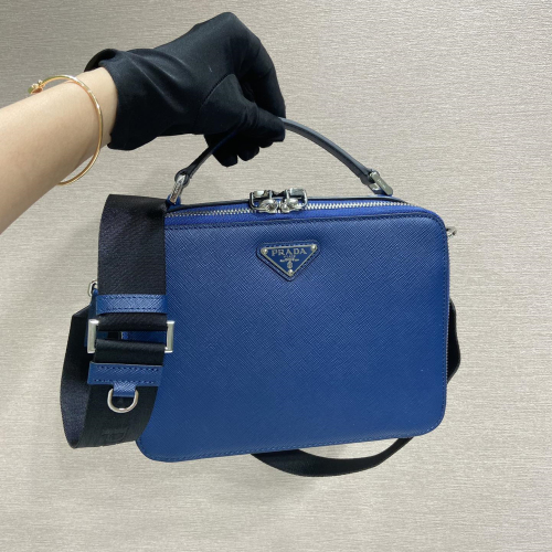 Prada 2VH069 Brique Leather Bags for Men Size 22*16*6cm