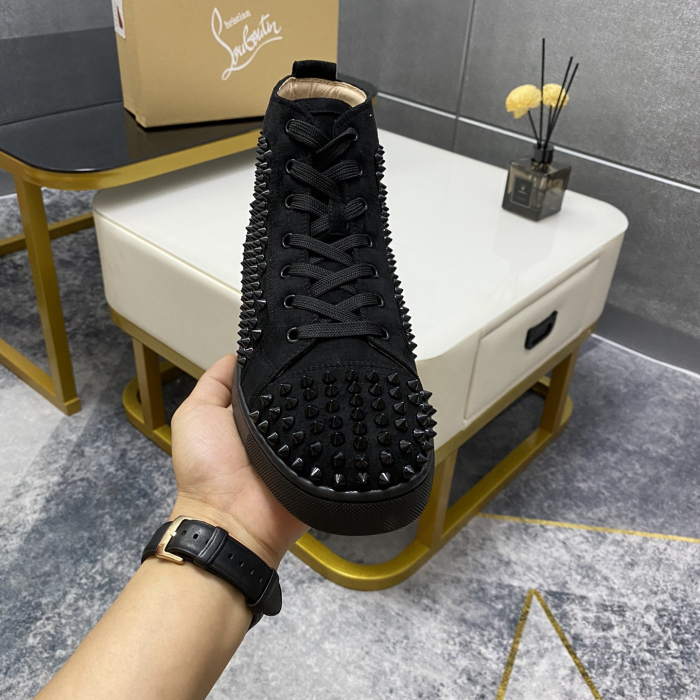 Christian Louboutin Louis Spikes High-Top Sneaker Size 36-46 4-Color