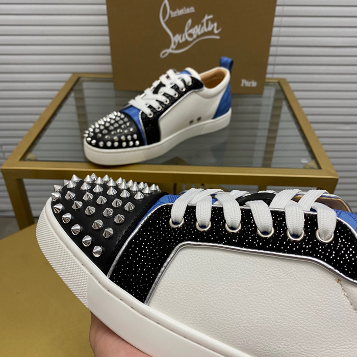 Christian Louboutin Louis Junior Spikes Sneaker Size 36-46  10-Color