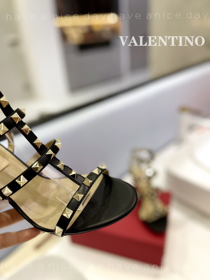 Valentino Rockstud Calfskin Ankle Strap Pumps Size 35-41 4-Color