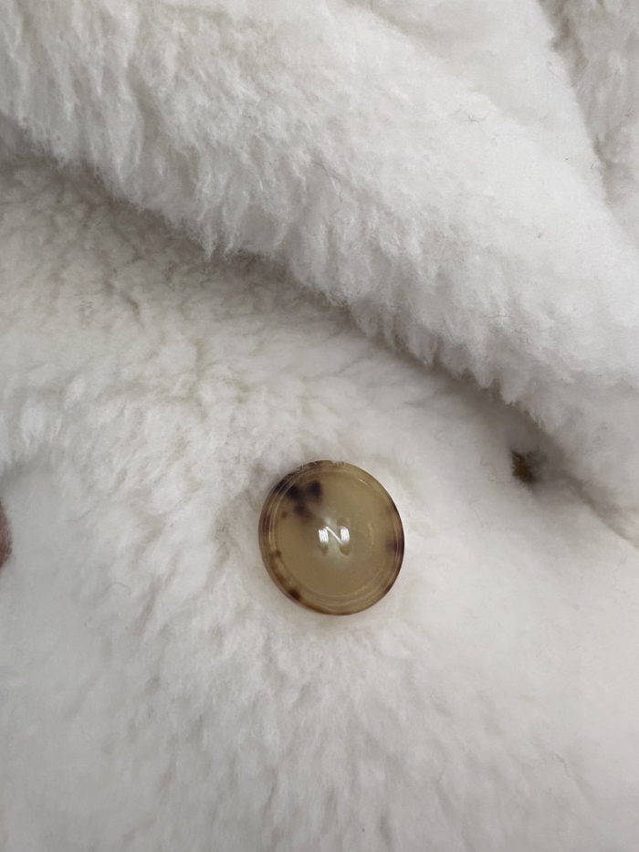 Teddy fur Long Mink Coat Size XS-M