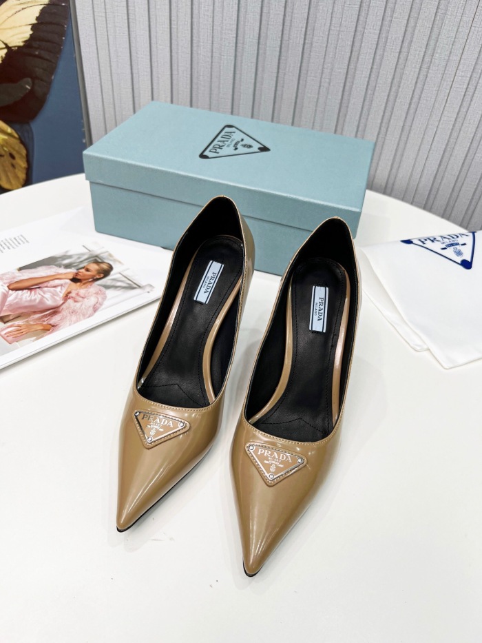 Prada Brushed Leather Pumps Size 35-41 8-Color