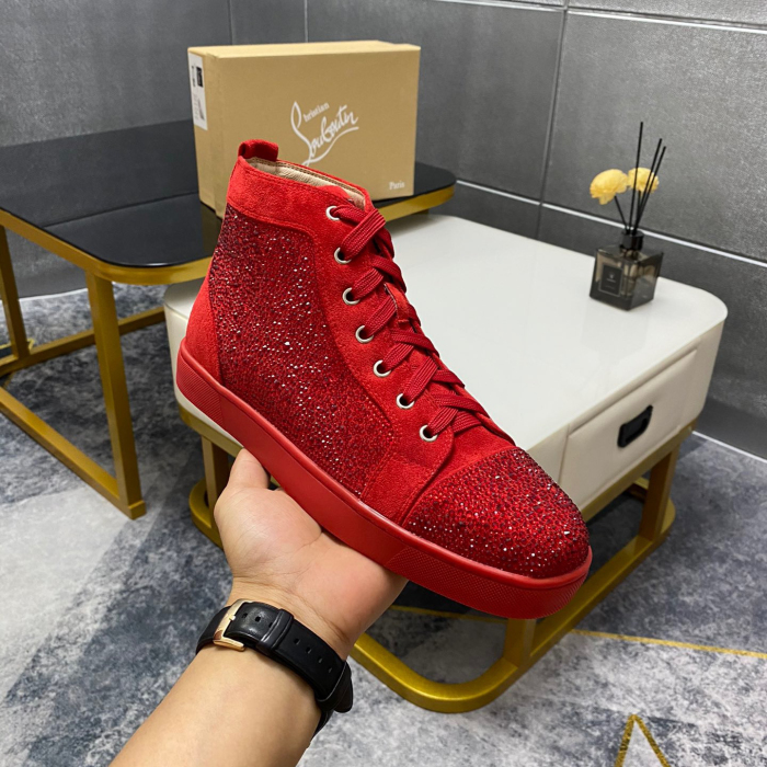 Christian Louboutin Louis High-Top Sneaker Size 36-46  10-Color