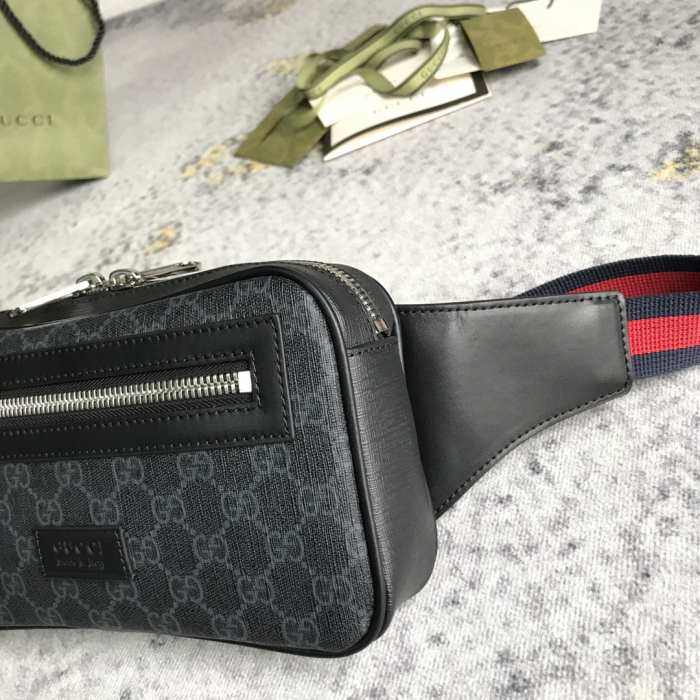 Gucci GG Supreme Black Belt Bags for Men Size 24*14*5.5cm