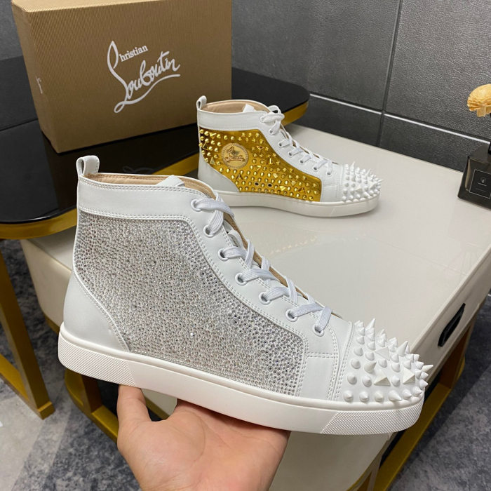 Christian Louboutin Lou Pik Pik High-Top Sneaker Size 36-46  7-Color