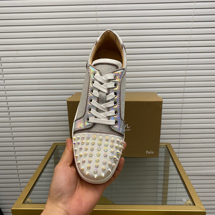 Christian Louboutin Louis Junior Spikes Sneaker Size 36-46  10-Color