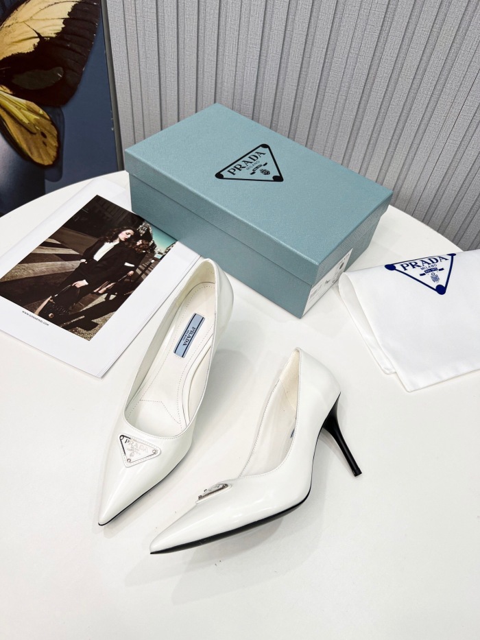 Prada Brushed Leather Pumps Size 35-41 8-Color