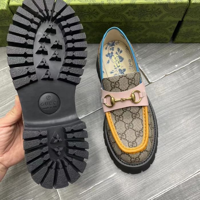 Gucci GG Lug Sole Loafers Size 35-41 3-Color