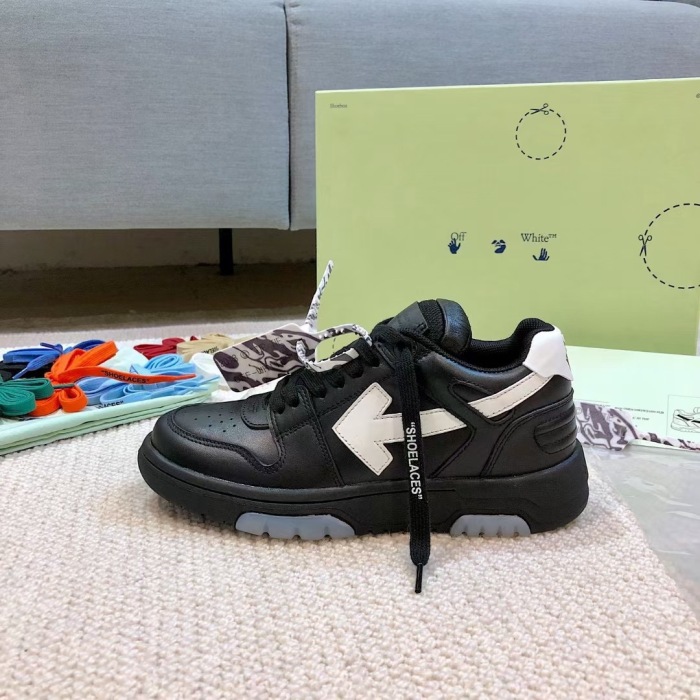 OFF White Out of Office Calf Leather Sneaker Size 35-45   6-Color