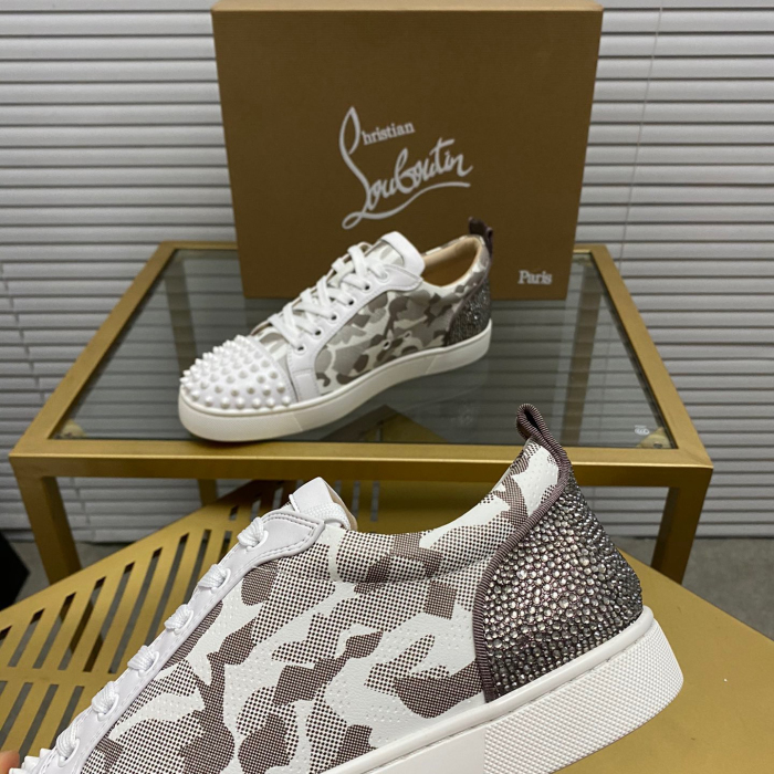 Christian Louboutin Louis Junior Spikes Sneaker Size 36-46  9-Color