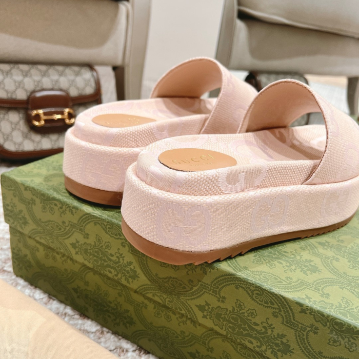 Gucci Platform Sandal Slippers Size 36-45  4-Color