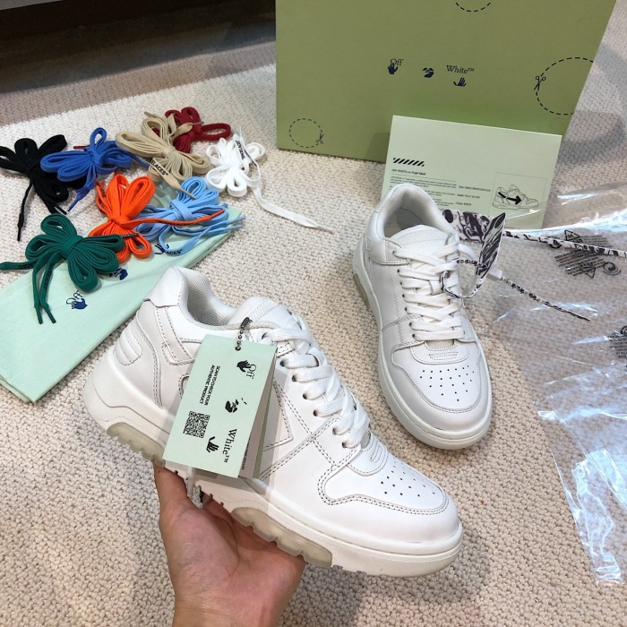 OFF White Out of Office Calf Leather Sneaker Size 35-45   8-Color
