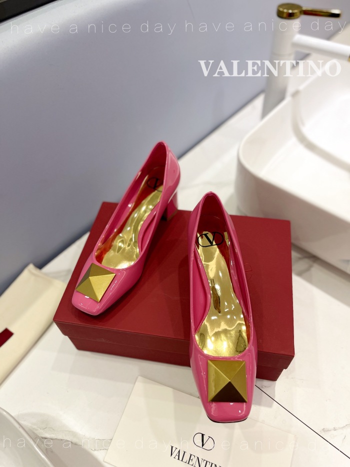 Valentino One Stud Patent Leather Pumps Size 35-41 4-Color
