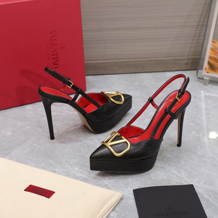 Valentino Vlogo Signature Calfskin Slingback Pumps Size 35-41 4-Color