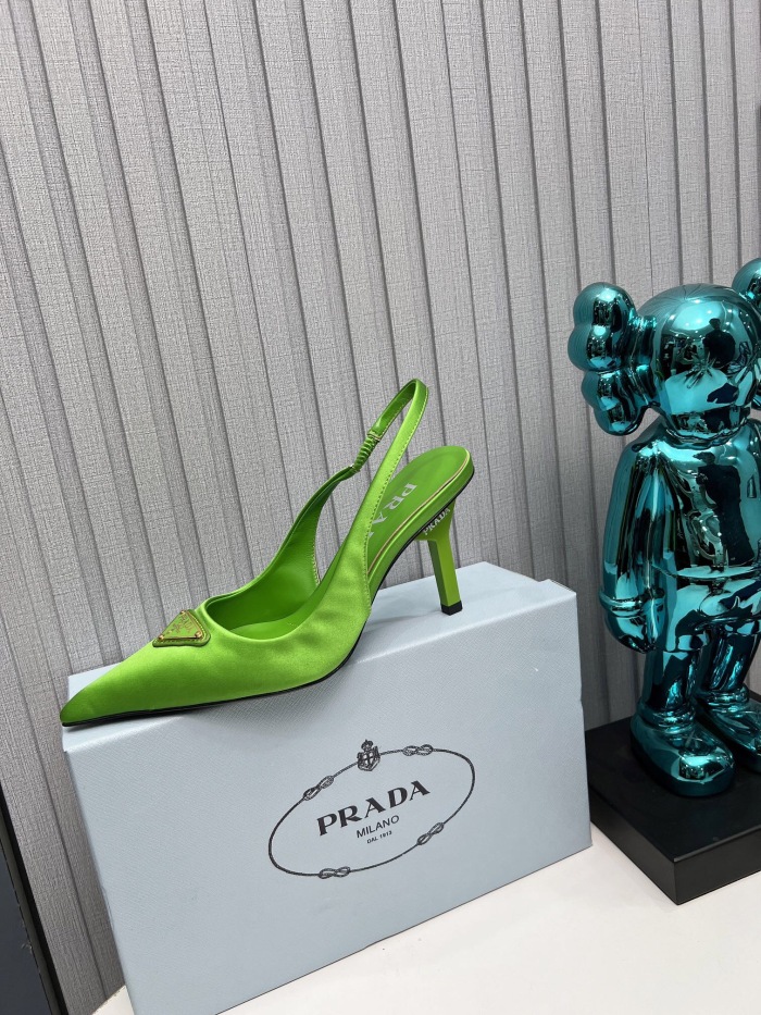 Prada Brushed Leather Slingback Pumps Size 35-41