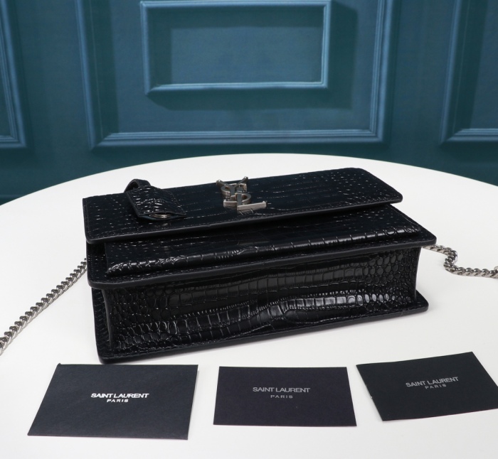 YSL Medium Sunset Women Shoulder Bags Size 25*18*5cm