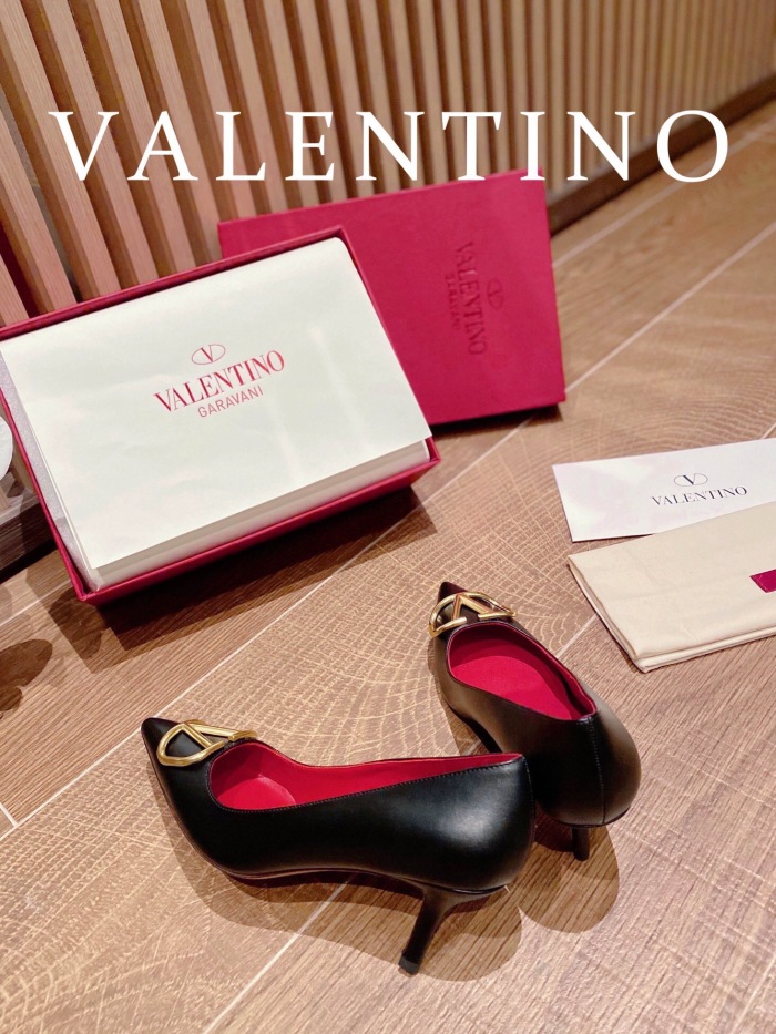 Valentino Vlogo Signature Calfskin Slingback Pumps Size 35-41 4-Color