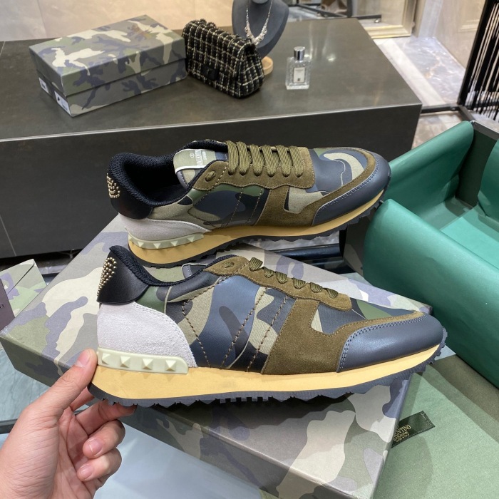 Valentino Camouflage Rockrunner Sneaker Size 39-45   11-Color