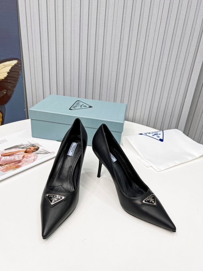 Prada Brushed Leather Pumps Size 35-41 8-Color