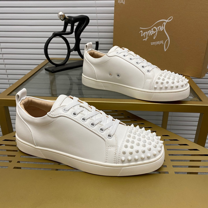 Christian Louboutin Louis Junior Spikes Sneaker Size 36-46  10-Color