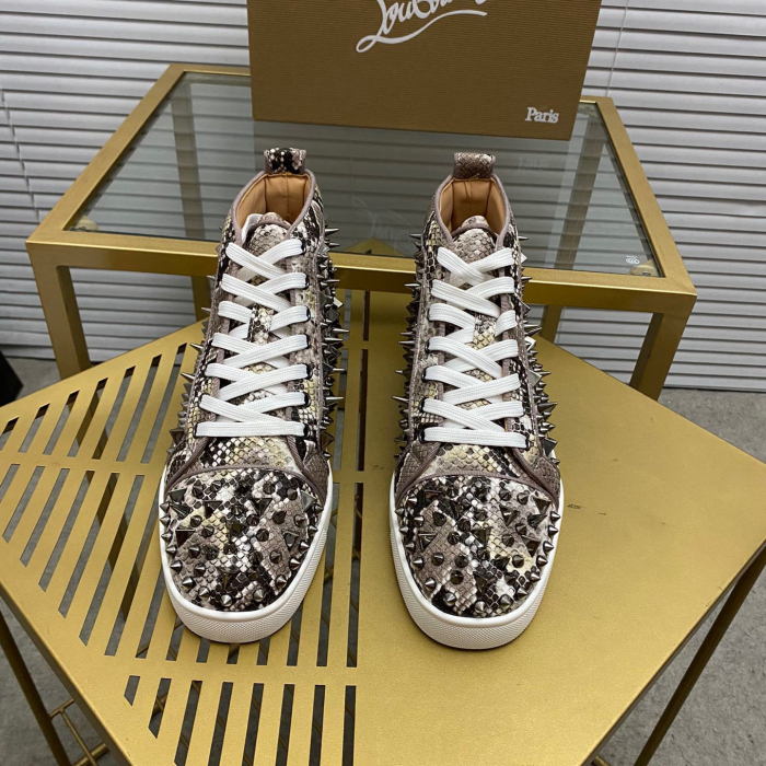 Christian Louboutin Lou Pik Pik High-Top Sneaker Size 36-46  6-Color