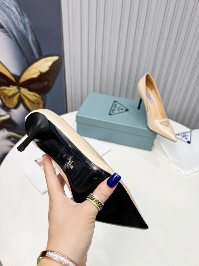 Prada Brushed Leather Pumps Size 35-41 8-Color
