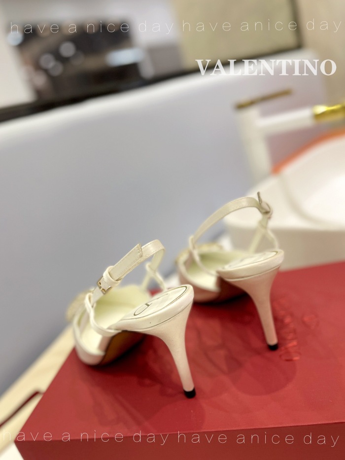 Valentino Vlogo Signature Satin Slingback Pumps Size 35-41 6-Color