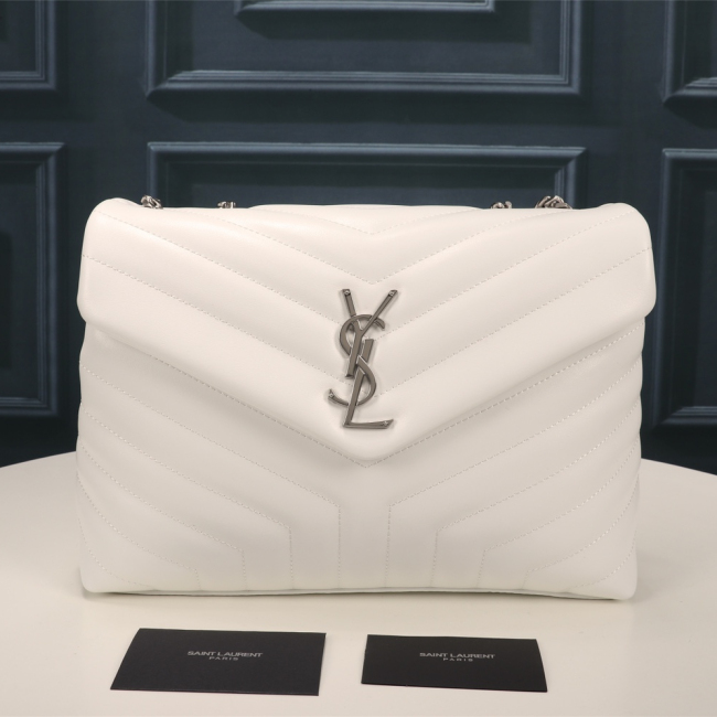 YSL Lou Lou Puffer Women Shoulder Bags Size 30cm