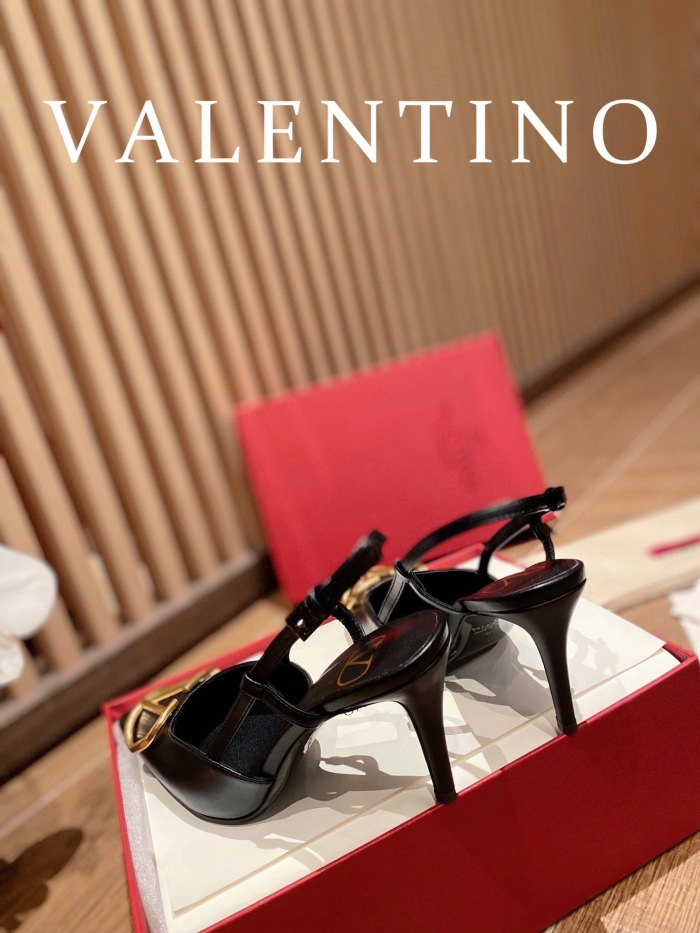 Valentino Vlogo Signature Calfskin Slingback Pumps Size 35-41 4-Color