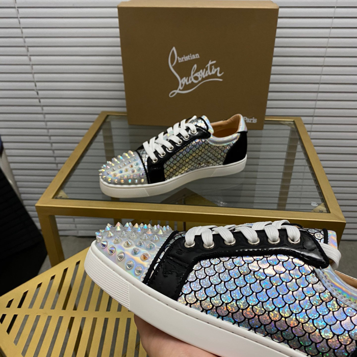 Christian Louboutin Louis Junior Spikes Sneaker Size 36-46  9-Color