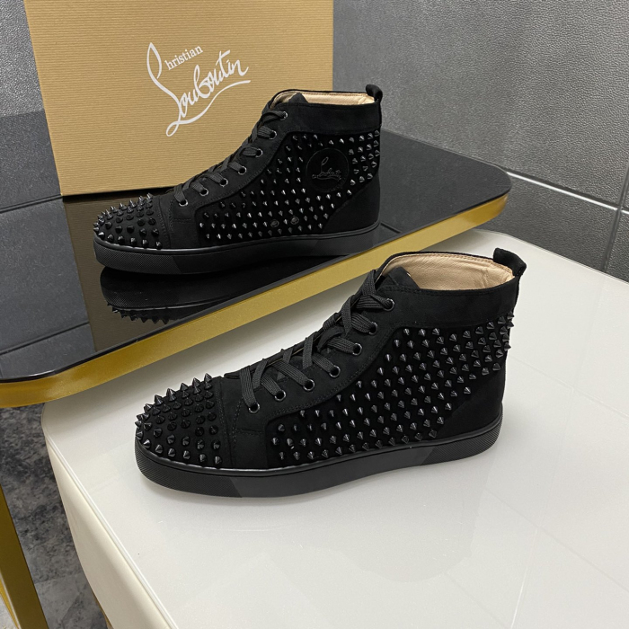 Christian Louboutin Louis Spikes High-Top Sneaker Size 36-46 4-Color
