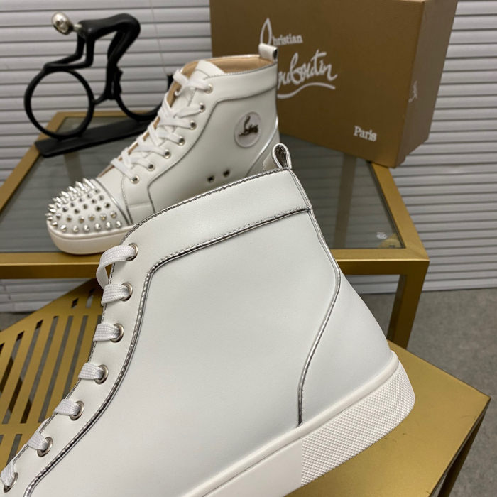 Christian Louboutin Lou Spikes High-Top Sneaker Size 36-46  10-Color