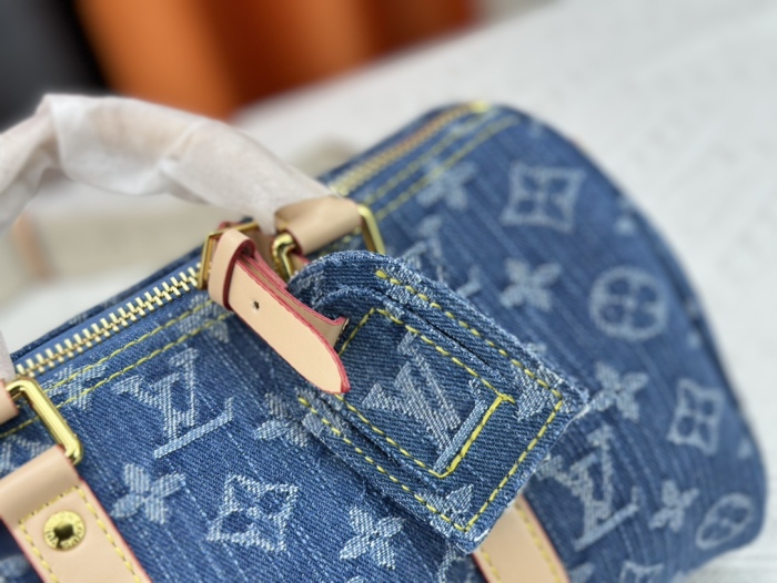 Louis Vuitton M46271 Keepall 25 Denim Cowboy Shoulder Bags Size 25*15*11cm