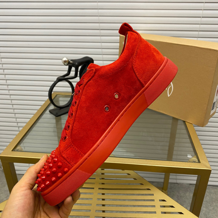Christian Louboutin Louis Junior Spikes Sneaker Size 36-46  10-Color