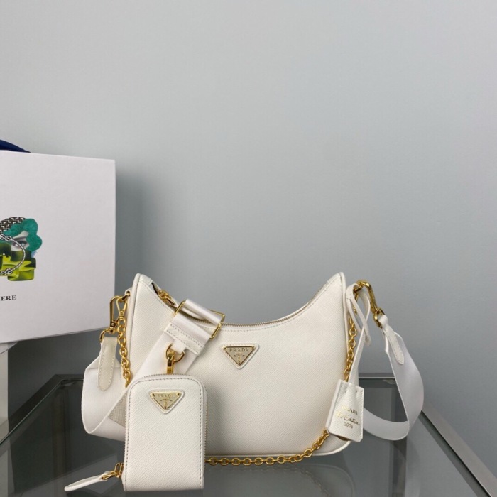 Prada 1BH204 Redition 2005 Women Bags Leather 22*18*6cm