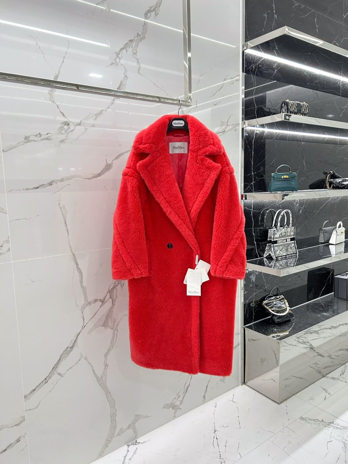 Max Mara Teddy fur long coat Size XS-M
