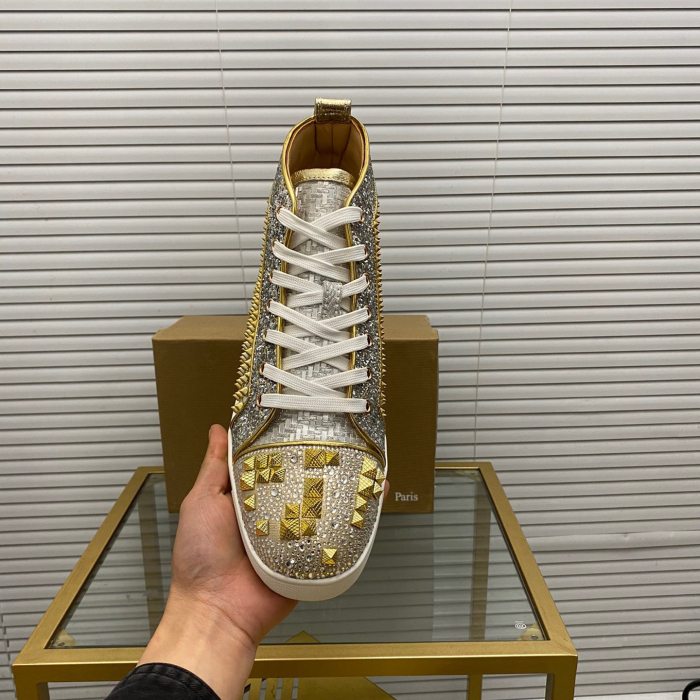 Christian Louboutin Lou Pik Pik High-Top Sneaker Size 36-46  6-Color