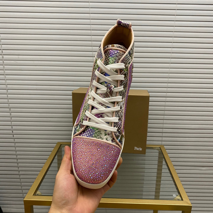 Christian Louboutin Louis High-Top Sneaker Size 36-46  10-Color