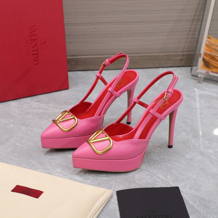 Valentino Vlogo Signature Calfskin Slingback Pumps Size 35-41 4-Color