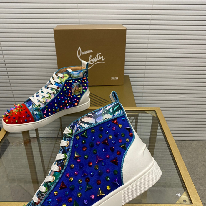 Christian Louboutin Lou Pik Pik High-Top Sneaker Size 36-46  6-Color