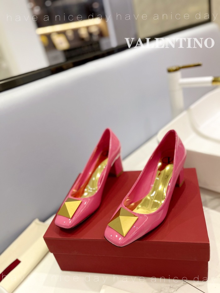 Valentino One Stud Patent Leather Pumps Size 35-41 4-Color
