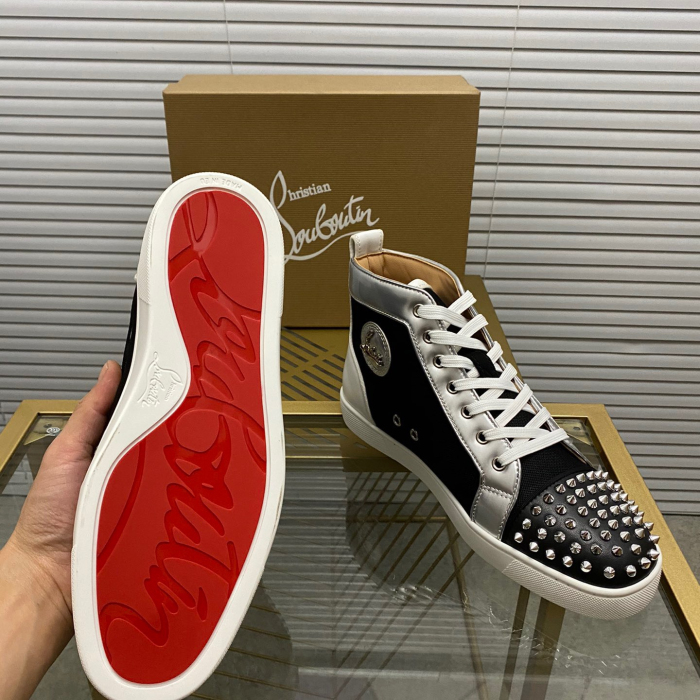 Christian Louboutin Lou Spikes High-Top Sneaker Size 36-46  10-Color
