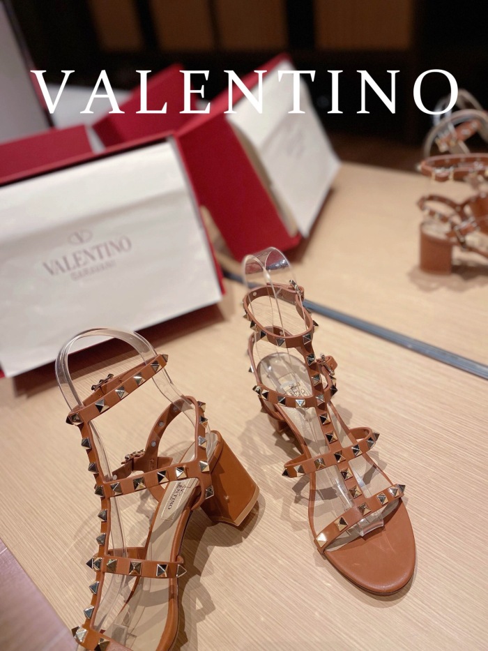 Valentino Rockstud Calfskin Ankle Strap Pumps Size 35-41 6-Color