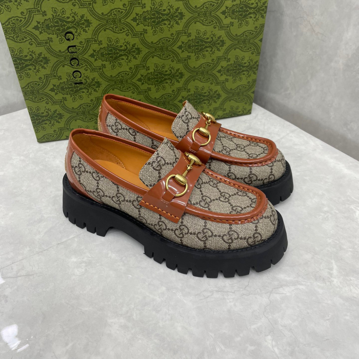 Gucci GG Lug Sole Loafers Size 35-41 3-Color