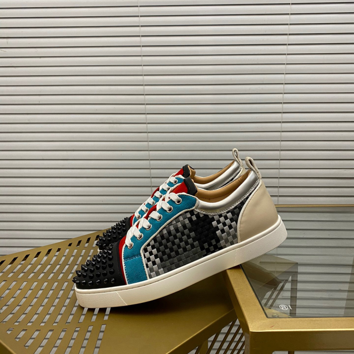 Christian Louboutin Louis Junior Spikes Sneaker Size 36-46  10-Color
