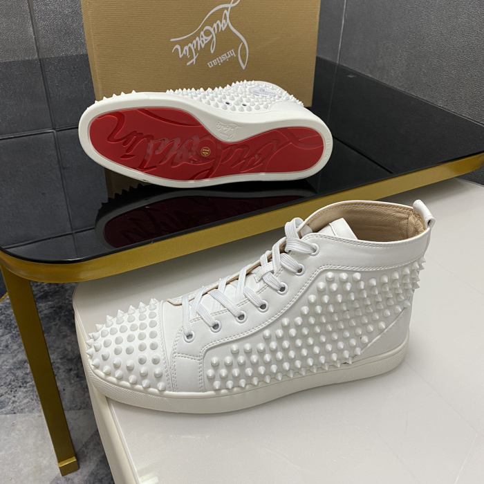 Christian Louboutin Louis Spikes High-Top Sneaker Size 36-46 4-Color