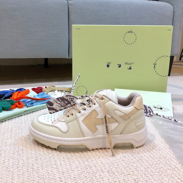 OFF White Out of Office Calf Leather Sneaker Size 35-45   8-Color